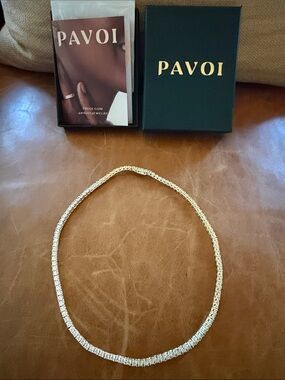 PAVOI Simulated Diamond Necklace 15 inches
